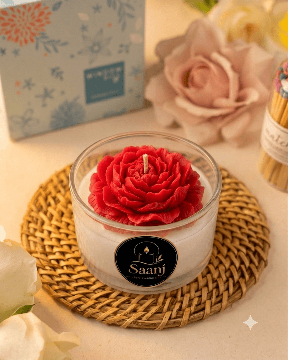 Saanj Peony Jar Candle 🌸