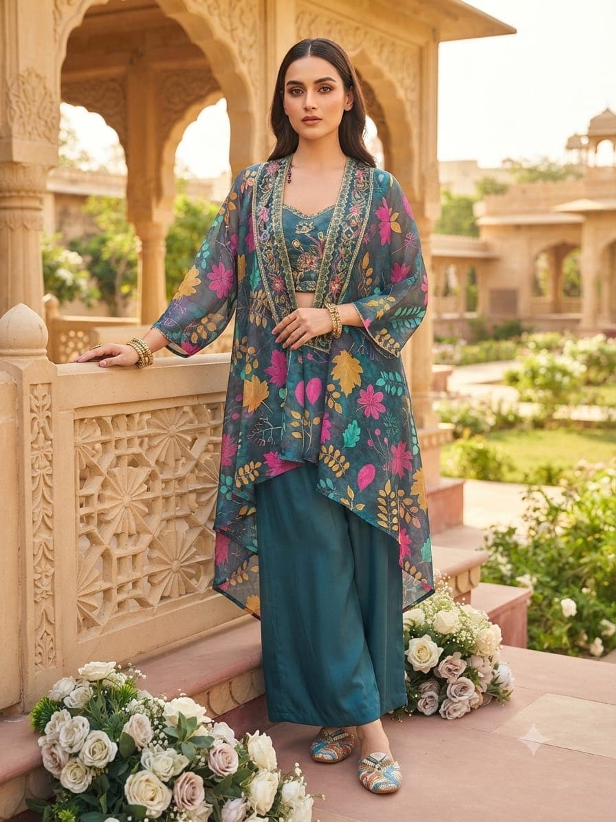 Indo-Western Three-Piece Dress