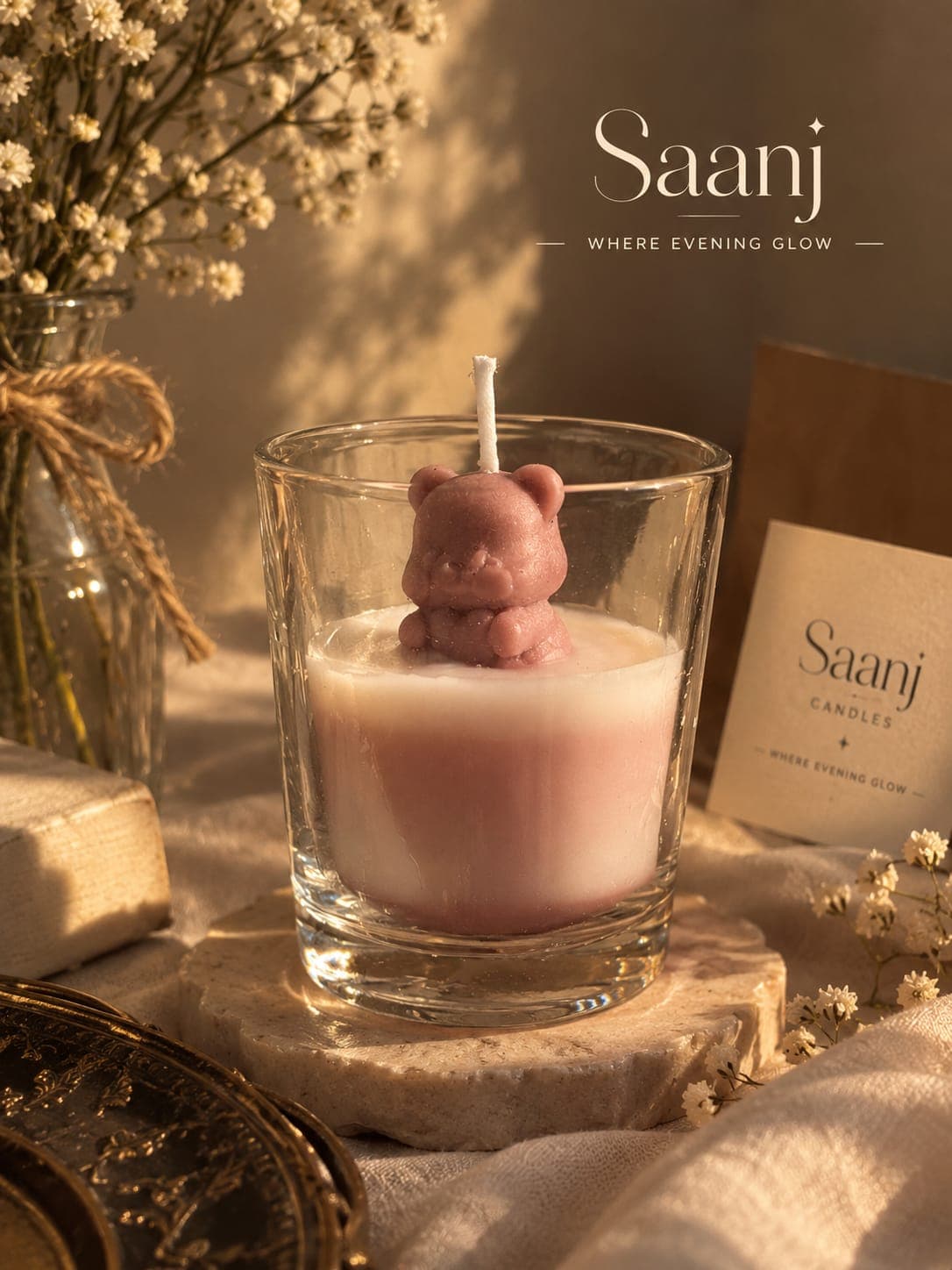 🧸✨ Teddy Candle in Glass