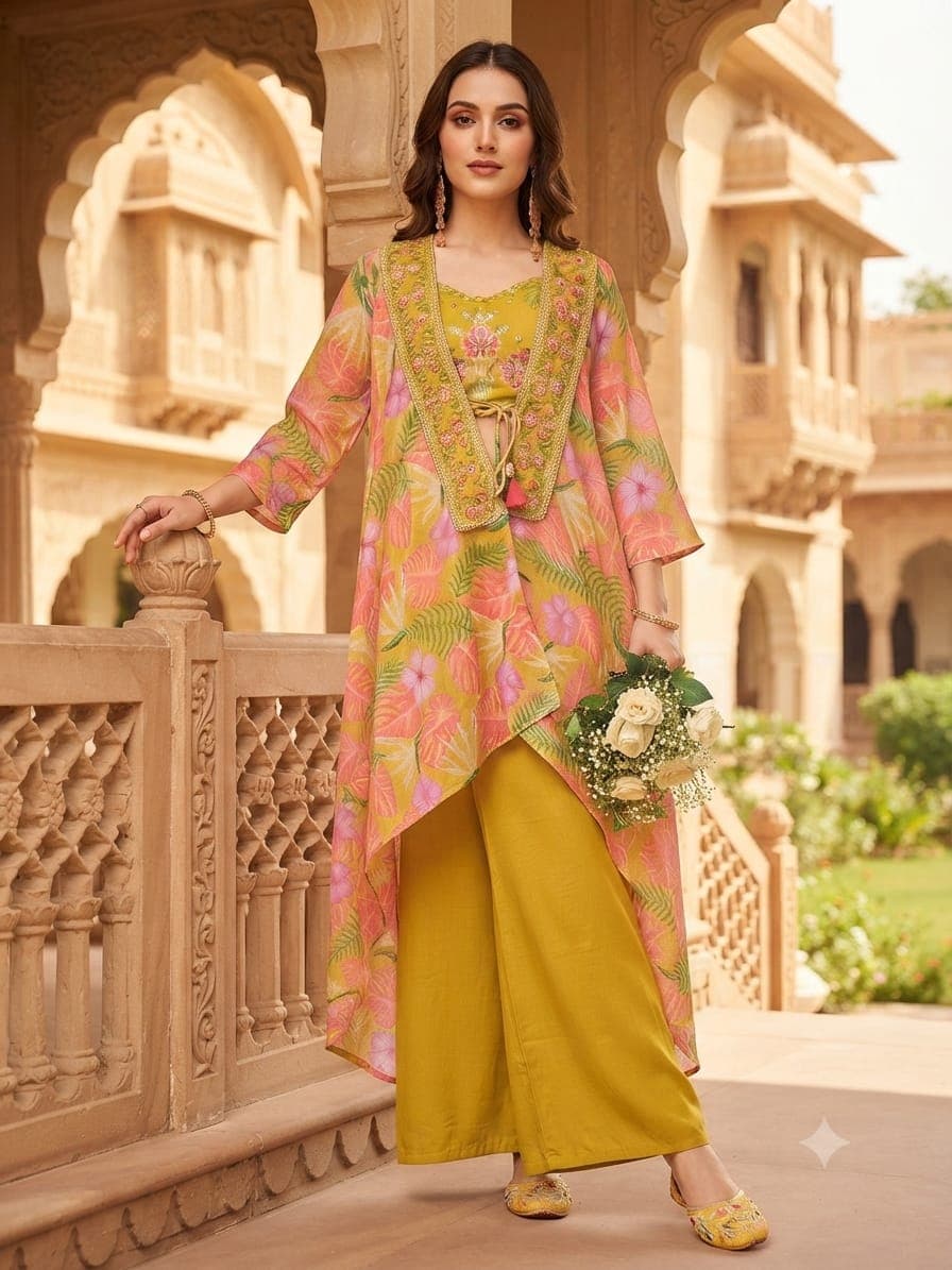 Indo-Western Three-Piece Dress