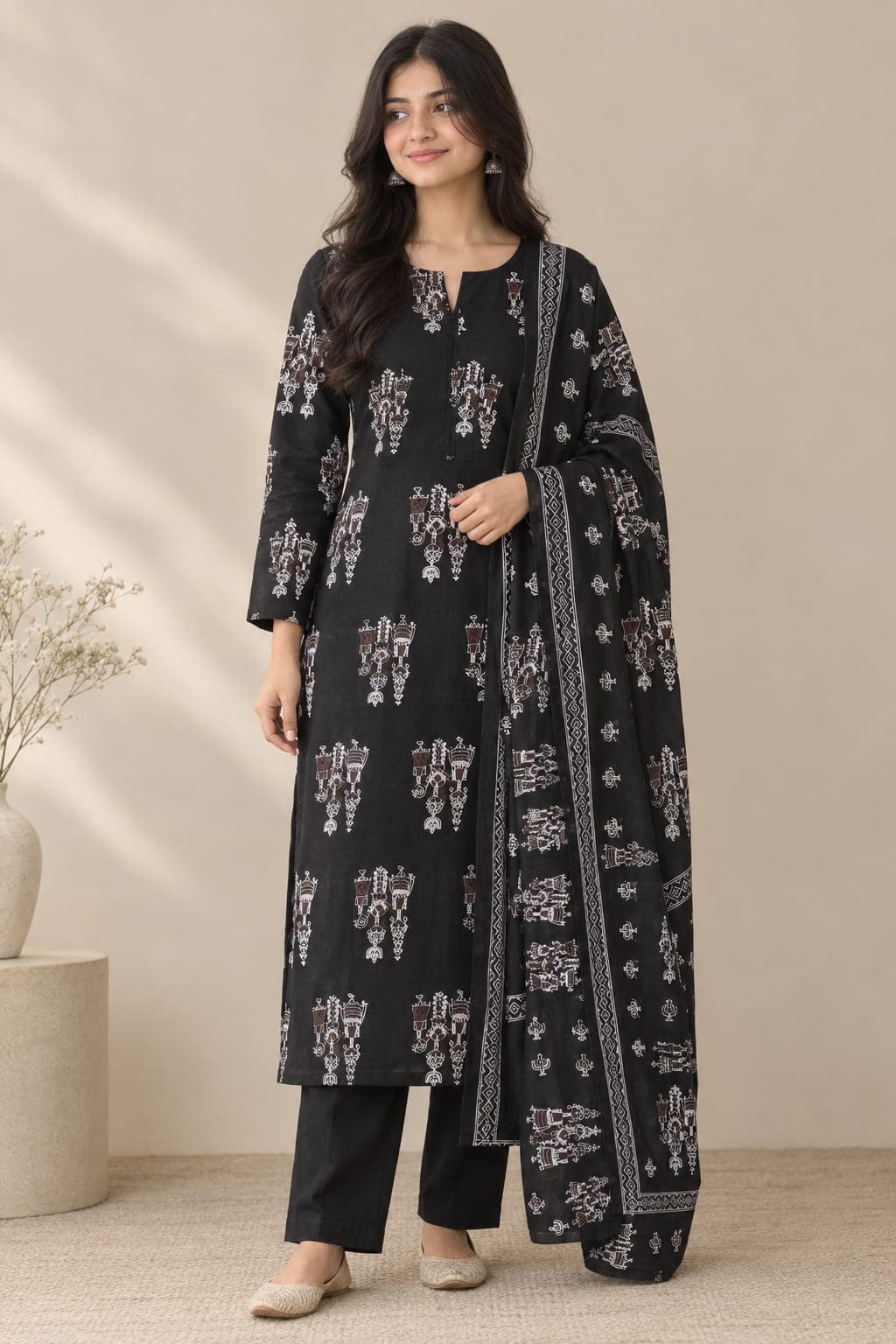 Pure Cotton Three-Piece Suit