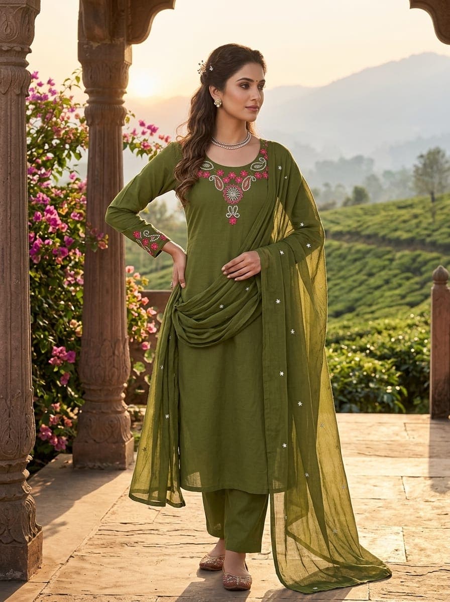 Pure Cotton Three-Piece Suit