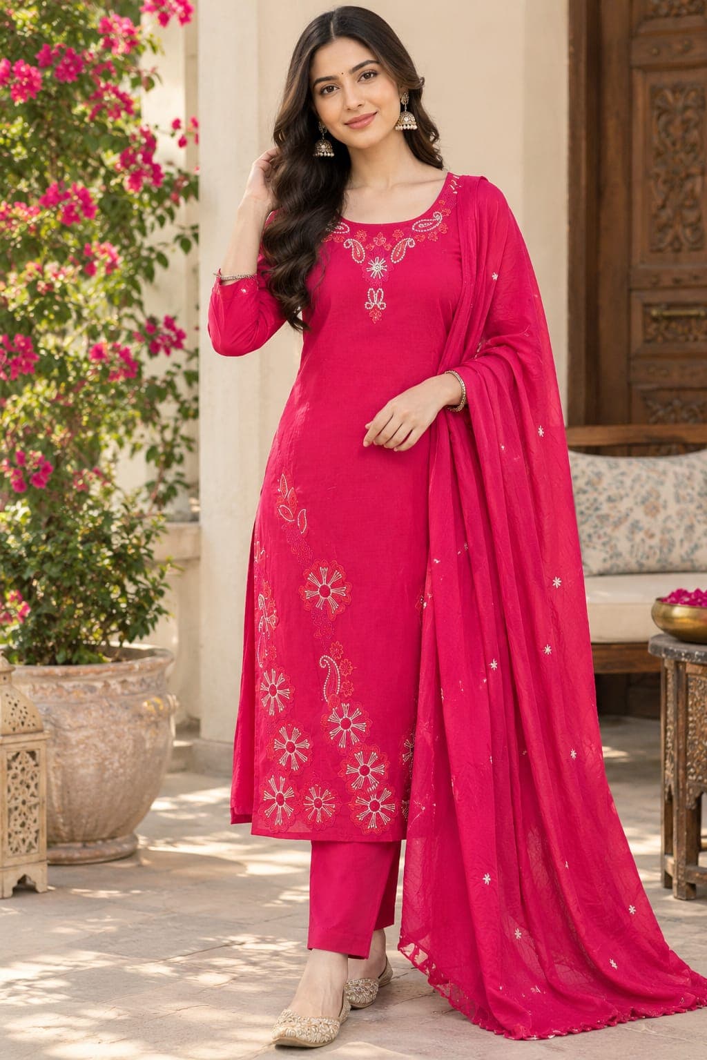 Pure Cotton Three-Piece Suit