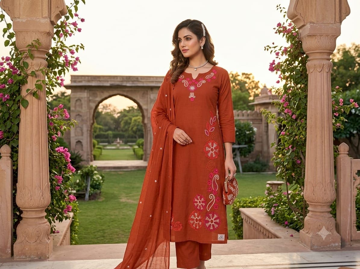 Pure Cotton Three-Piece Suit