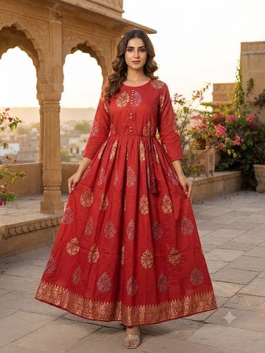 Silk Fabric Gown
