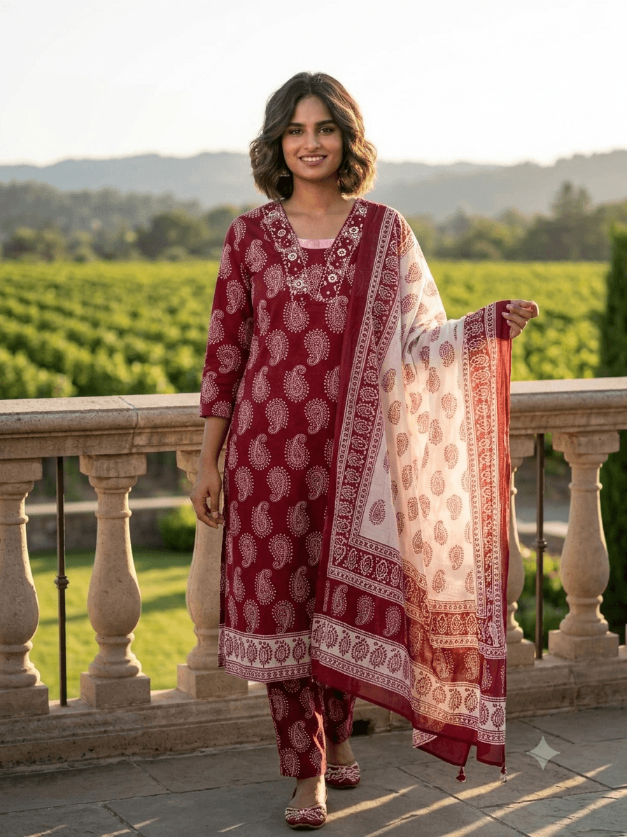 Pure Cotton Three-Piece Suit