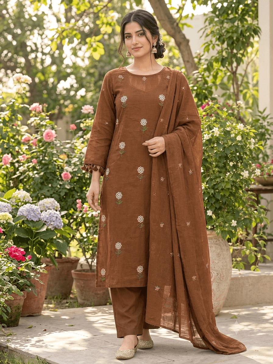 Pure Cotton Three-Piece Suit