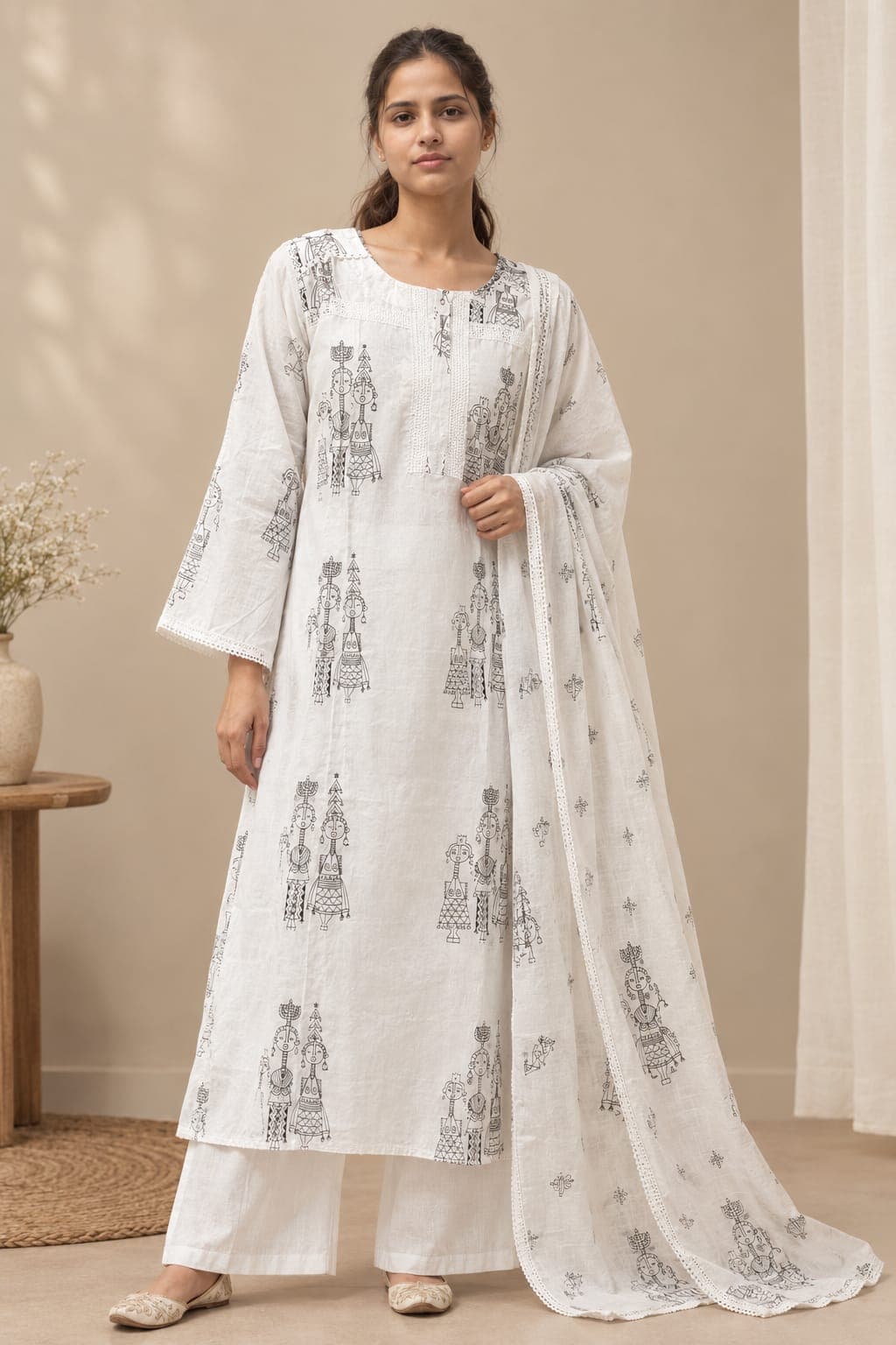 Pure Cotton Three-Piece Suit