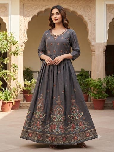 Heavy Rayon Gown